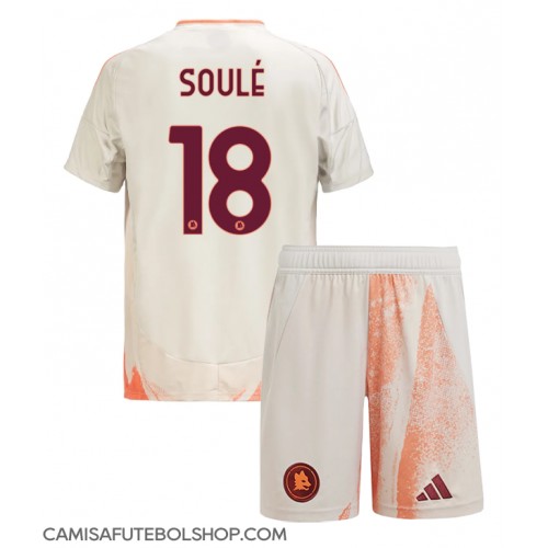 Camisa de time de futebol AS Roma Matias Soule #18 Replicas 2º Equipamento Infantil 2024-25 Manga Curta (+ Calças curtas)